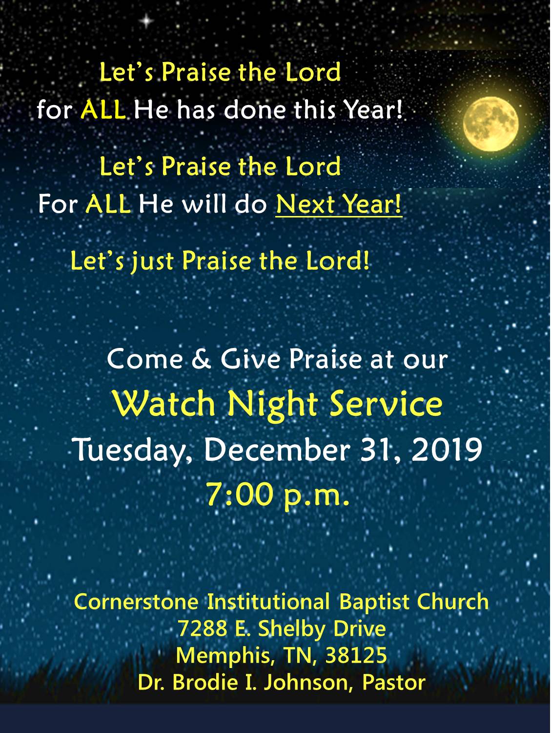 Church Events | Cornerstone Institutional Baptist Church